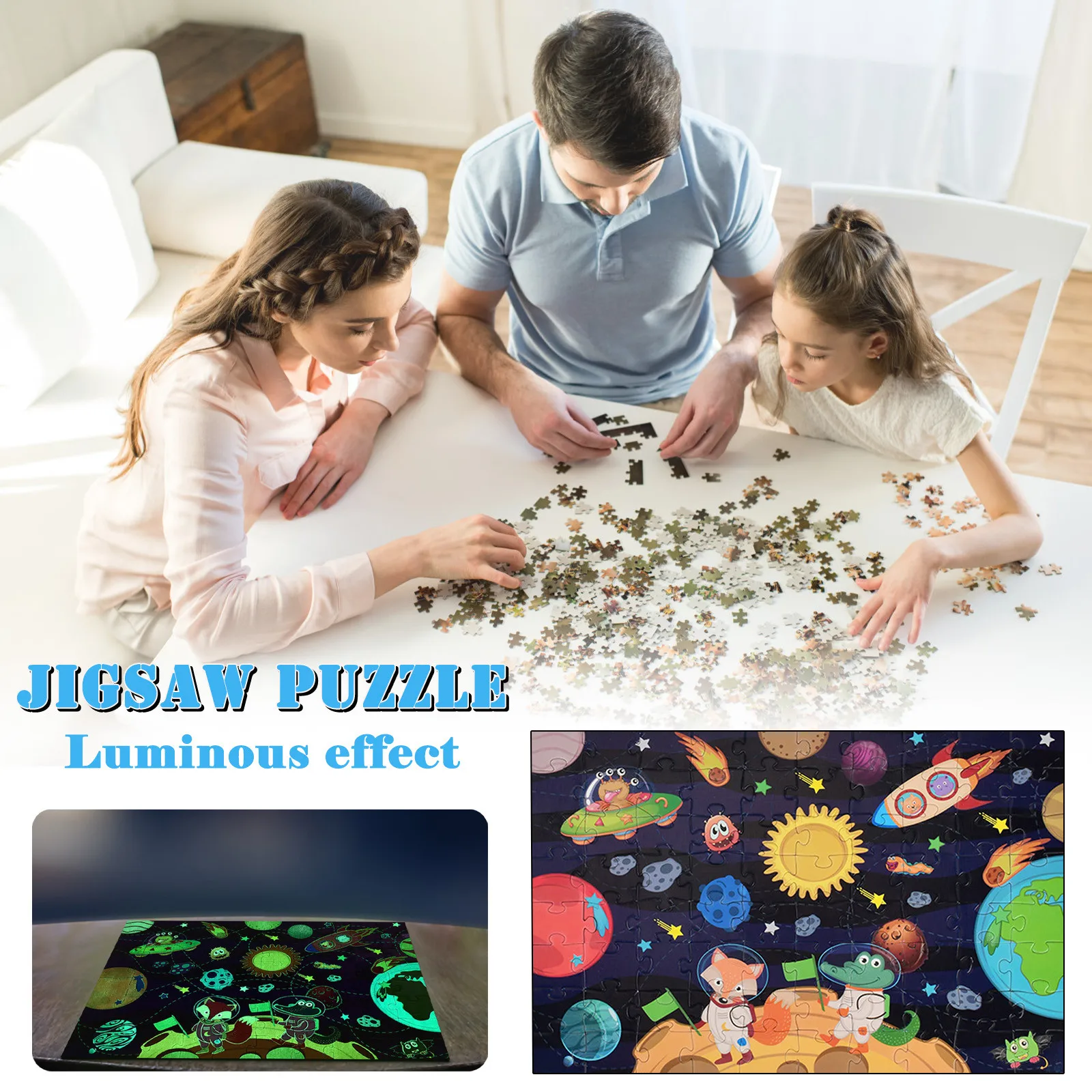 

Toy Garage Family Gifts Children Pieces Puzzle Adult Paper Luminous 80 Toys Animal Kid Puzzle Toy Binary Box