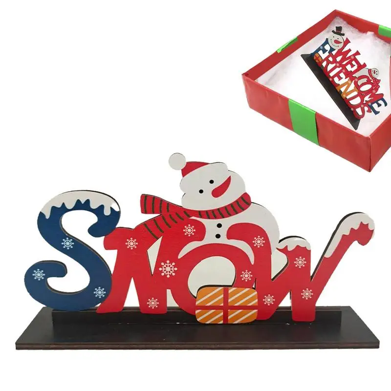 

Искусственный Настольный знак, забавные рождественские украшения для стола с маленьким отверстием, настольный Рождественский декоративны...