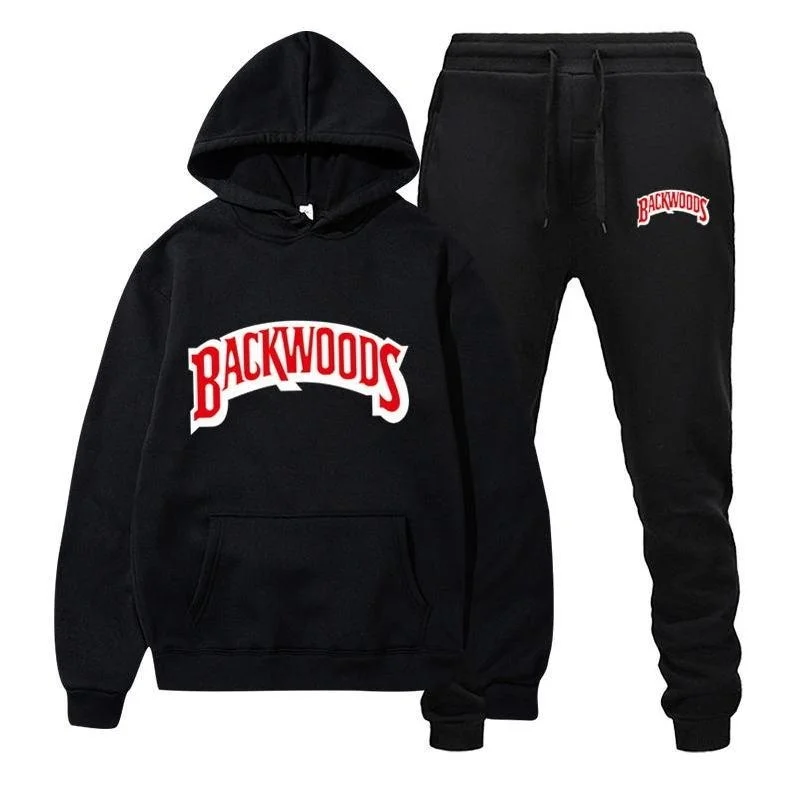 

Men Set Fleece oodie Pant Tick Warm Tracksuit Sportswear Fasion Brand Backwoods ooded Track Suits Male Sweatsuit Tracksuit