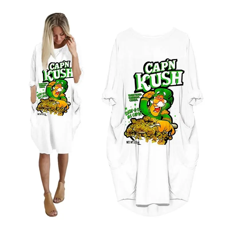 

Платье женское средней длины с длинным рукавом «летучая мышь» и карманами