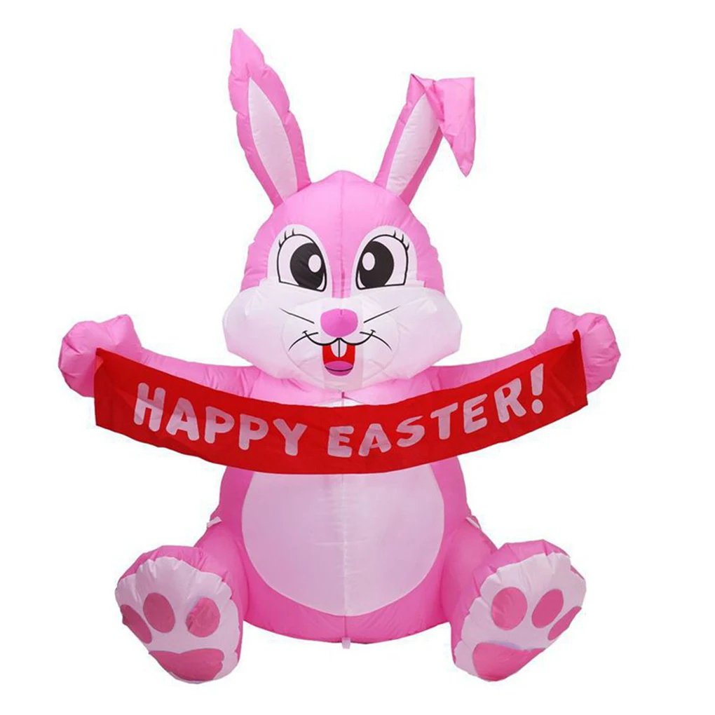 

Inflatable Easter Animal Shaped Ornament Front Porch Glowing Inflated Decoration Courtyard Living Room US Plug
