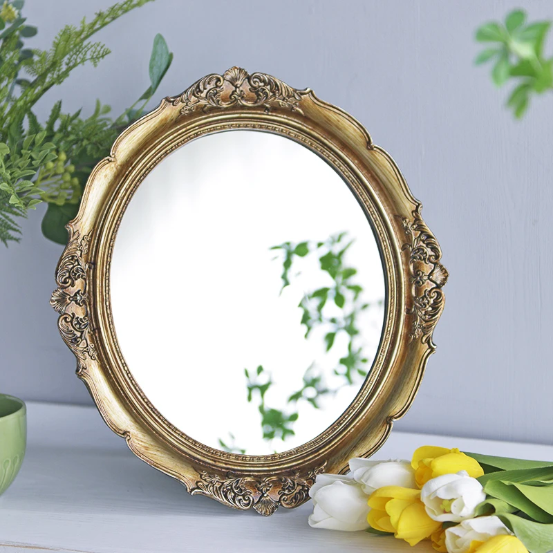 

Large Decorative Mirror Wall Hanging Bathroom Aesthetic Makeup Decorative Mirror Cosmetic Glass Lustro Decoration House