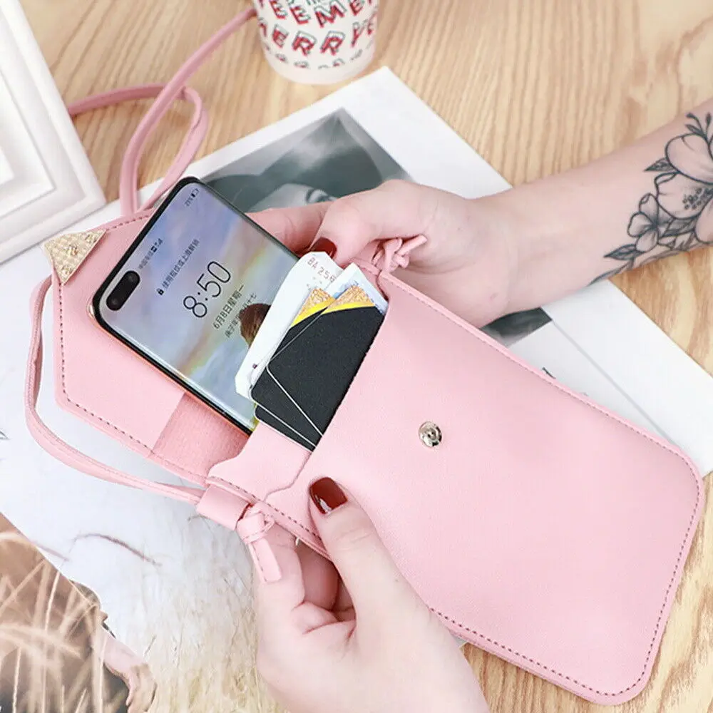 Travel Wallet With Phone Holder Leather Crossbody Bag Passport Boarding Pass Card  Holder Document Fashion Small And Safe Family