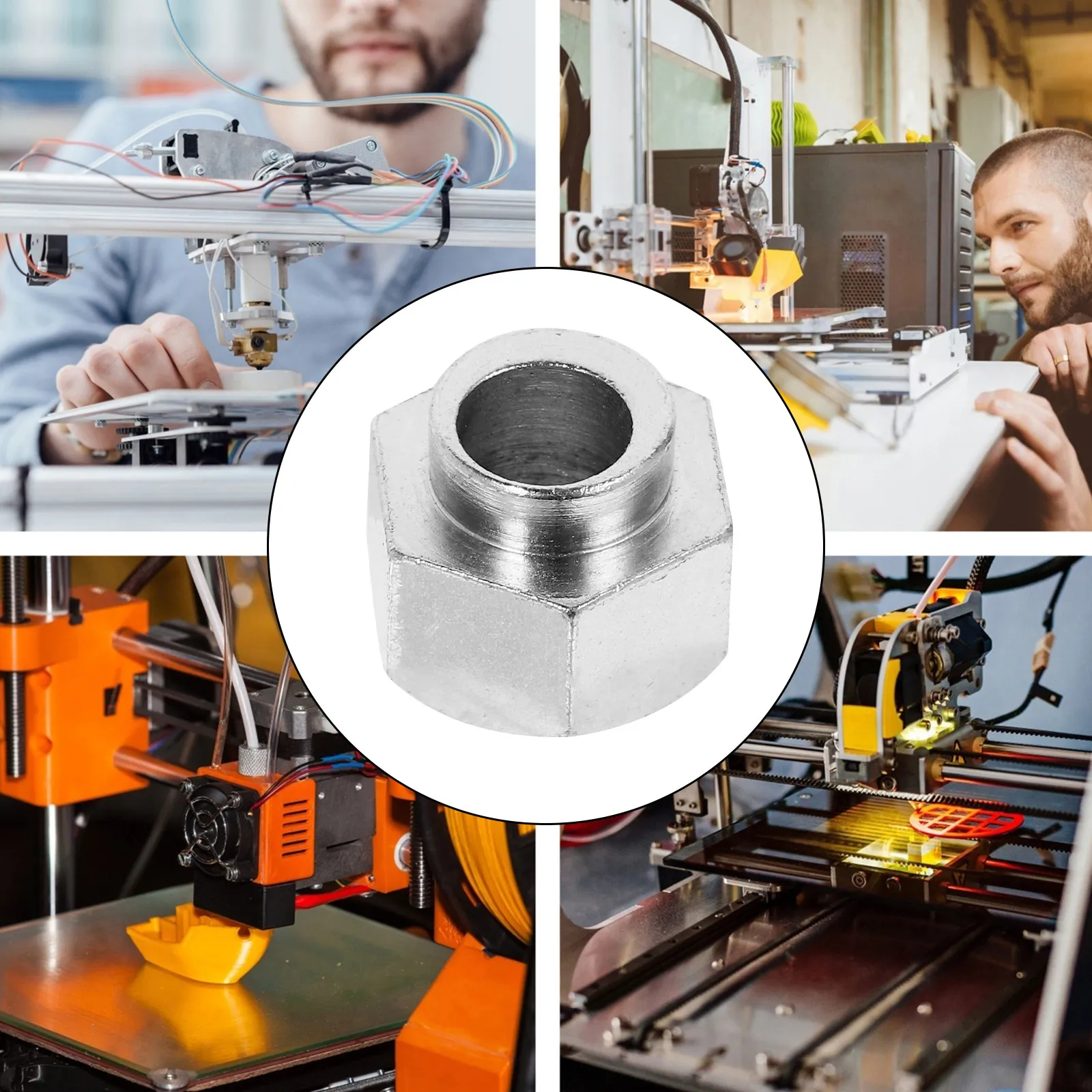 Набор из 10 шестигранных эксцентриковых гаек для 3D-принтера, из никелированной углеродистой стали, устойчивые к ржавчине, для выравнивания, комплектующие для 3D-принтеров (art.: 3920da7e78203) - 3920da7e78203
