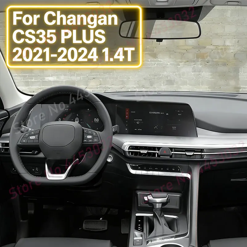 Фото Держатель для телефона в автомобиль для Changan CS35 PLUS 2021-2024 1.4T, гравитационный автоматический зажимной держатель для телефона с основанием, горизонтальный кронштейн, аксессуары №1