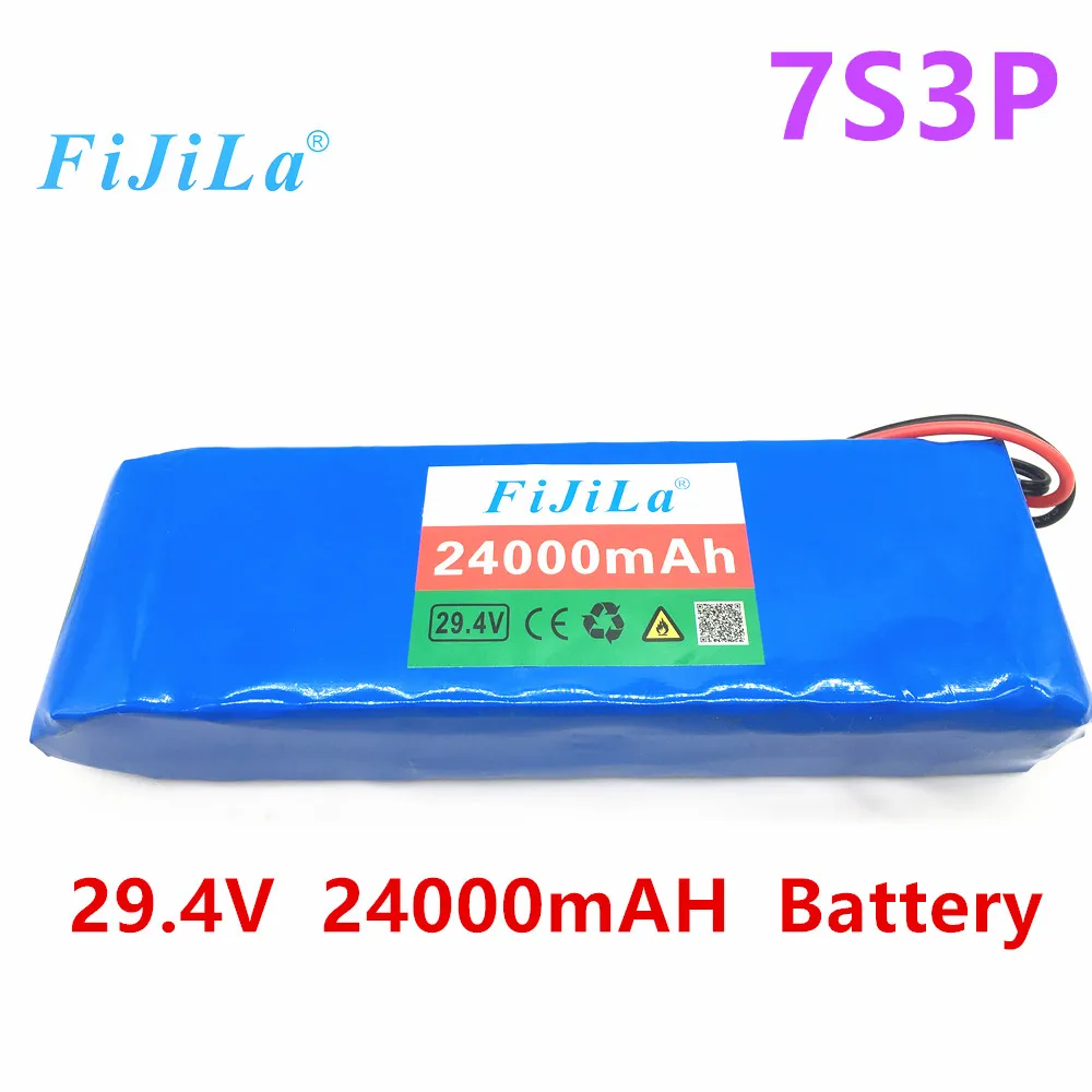 24V Battery 7S3P 29.4V 16Ah Li-ion Pack with 20A Balanced BMS for Electric Bicycle Scooter Power Wheelchair +2A Charger | Электроника