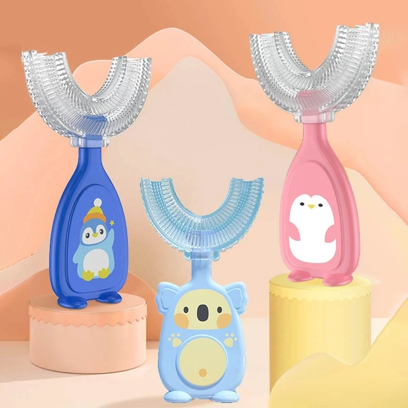 

Baby Toothbrush Kids Cleaning Brush Soft Food Grade Silicone Teethers Baby Toothbrush Newborn Items Children Teeth Oral Care