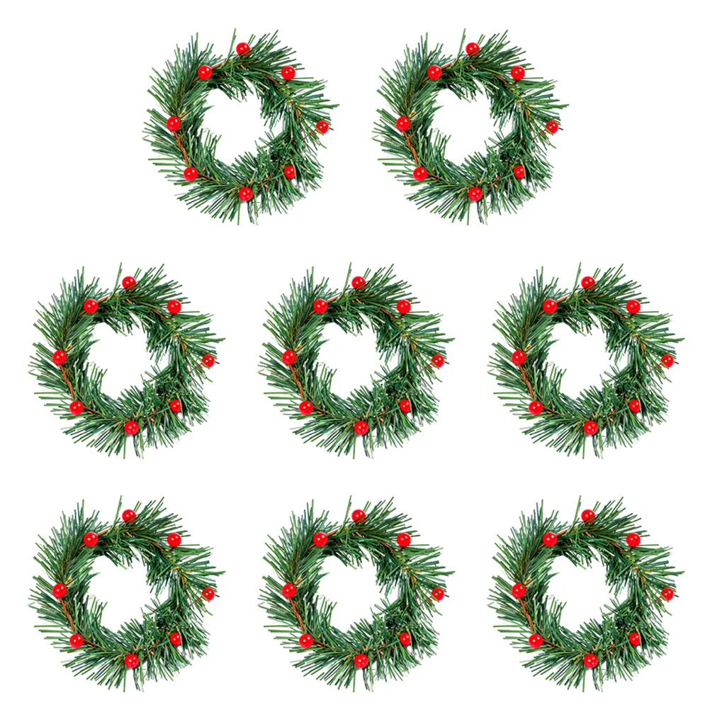 

Wreathchristmas Berry Rings Wreaths Small Red Garland Pillar Advent Holder Tablescenterpieces Candlestick Pinemini Retro