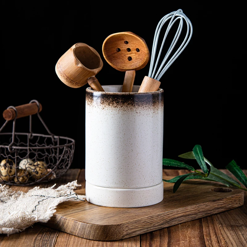 Фото Японская керамическая Бытовая сушилка для палочек для кухни, ресторана, стеллаж для хранения палочек, коробка для палочек, креативная посуда, кухонные принадлежности №3