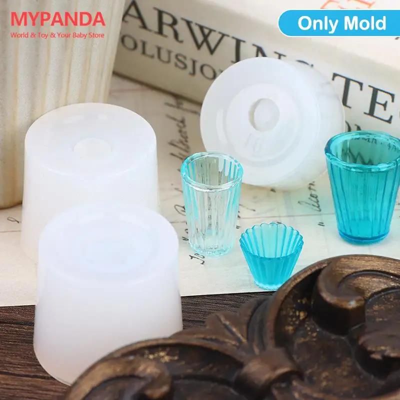 

Мини-форма 1:12 миниатюрная кукольная чашка для воды, десертная чашка, чашка для молока и чая, силиконовая форма «сделай сам», домашний декор для кукольного дома (только форма)