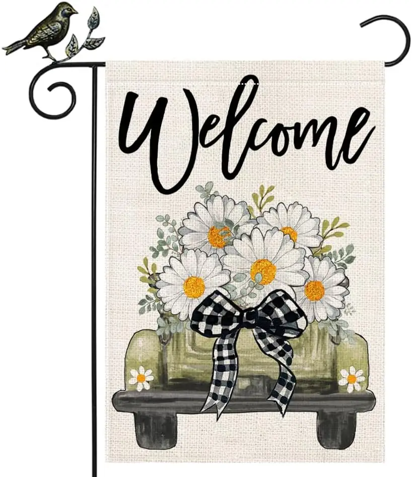 GEEORY Весенний садовый флаг 12 5x18 дюймов двухсторонний декоративный