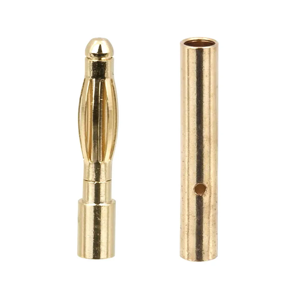 

20 Pair Plug Delicate Male Female Bullet Connector Banana Connectors 2.0mm Bullet Connectors for Home Hotel Store