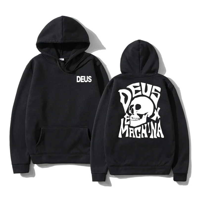 Новый свитшот с капюшоном DEUS EX MACHINA свободные толстовки повседневные однотонные