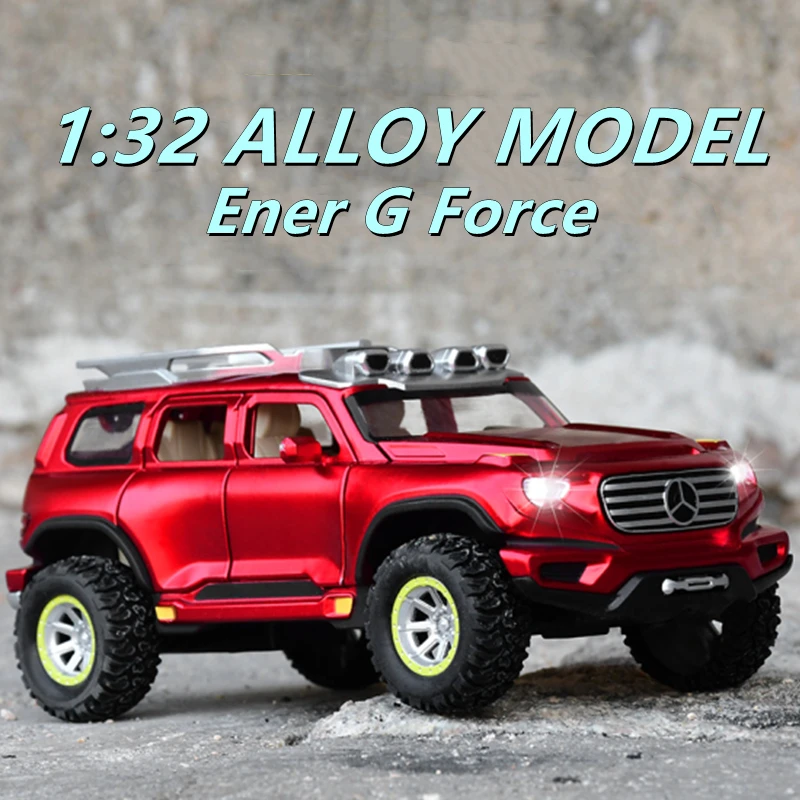 1:32 Ener G Force SUV Alloy Car Model Diecast & Toy Vehicles Metal Toy Car Model Simulation Sound and Light Collection Kids Gift images - 6