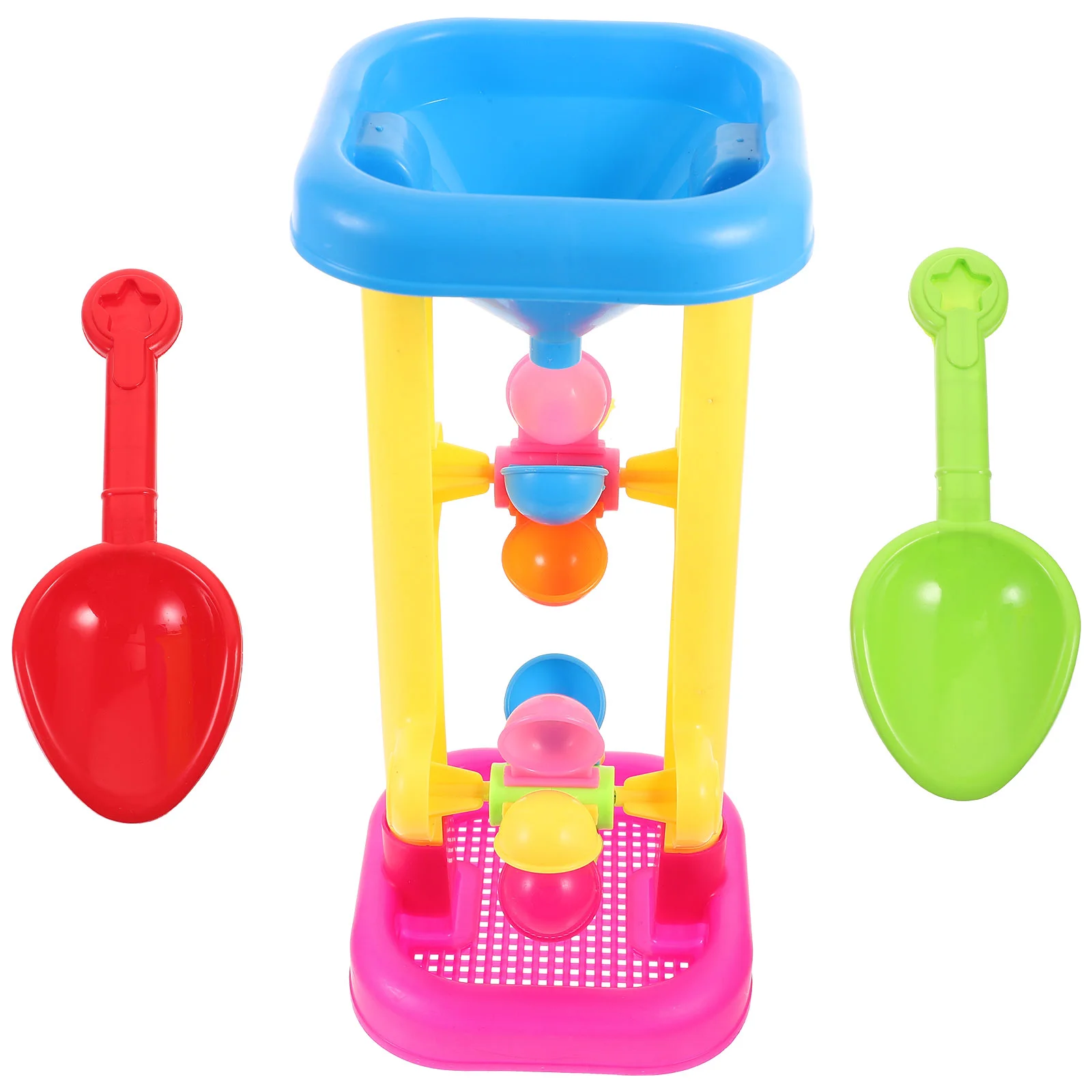 

1 Set Kids Beach Sand Playing Toy Hourglass Toy Water Wheel Toy for Children
