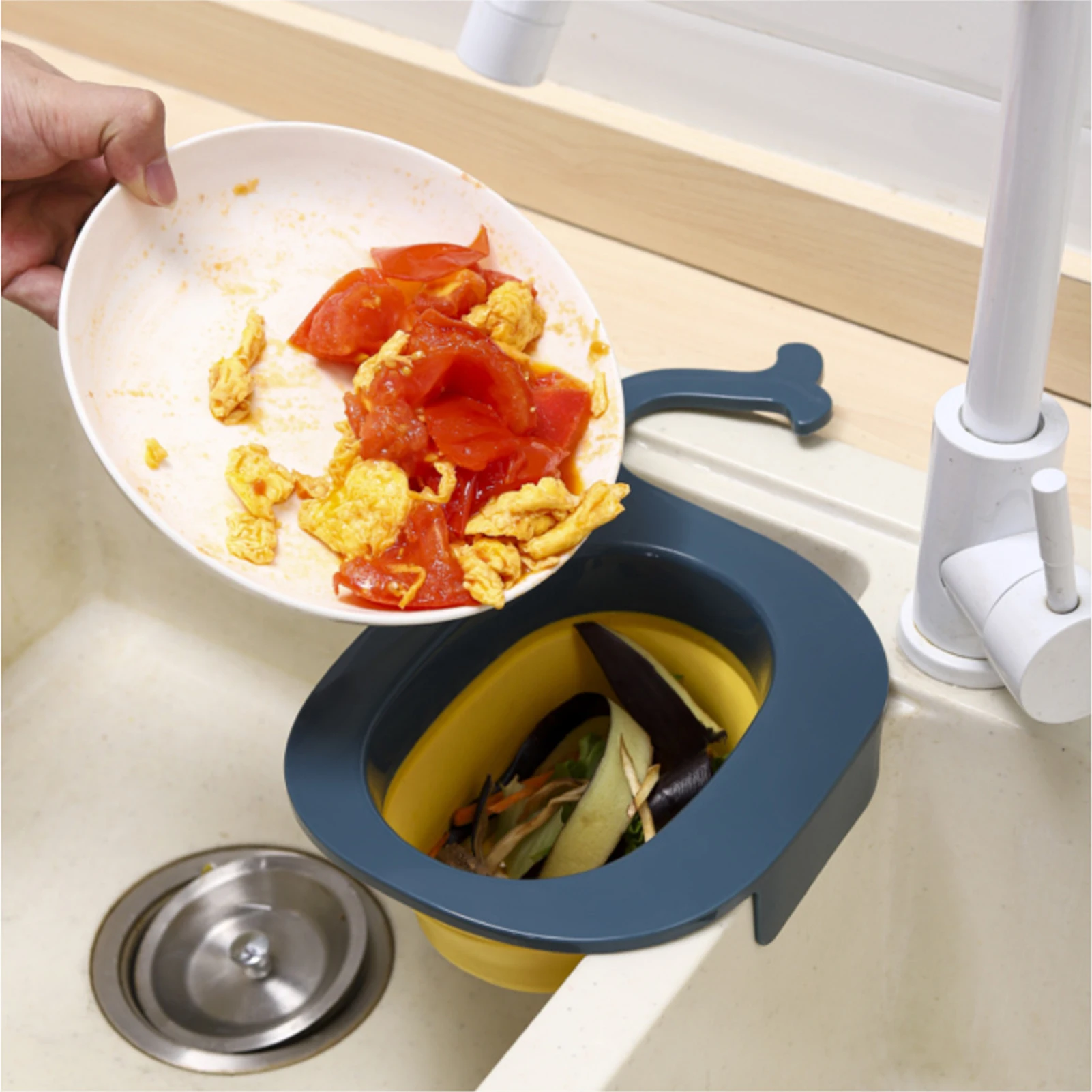 

Whale Kitchen Leftover Sink Strainer Sink Drain Basket General Fruit and Vegetable Drain Basket Multifunctional Drain Basket
