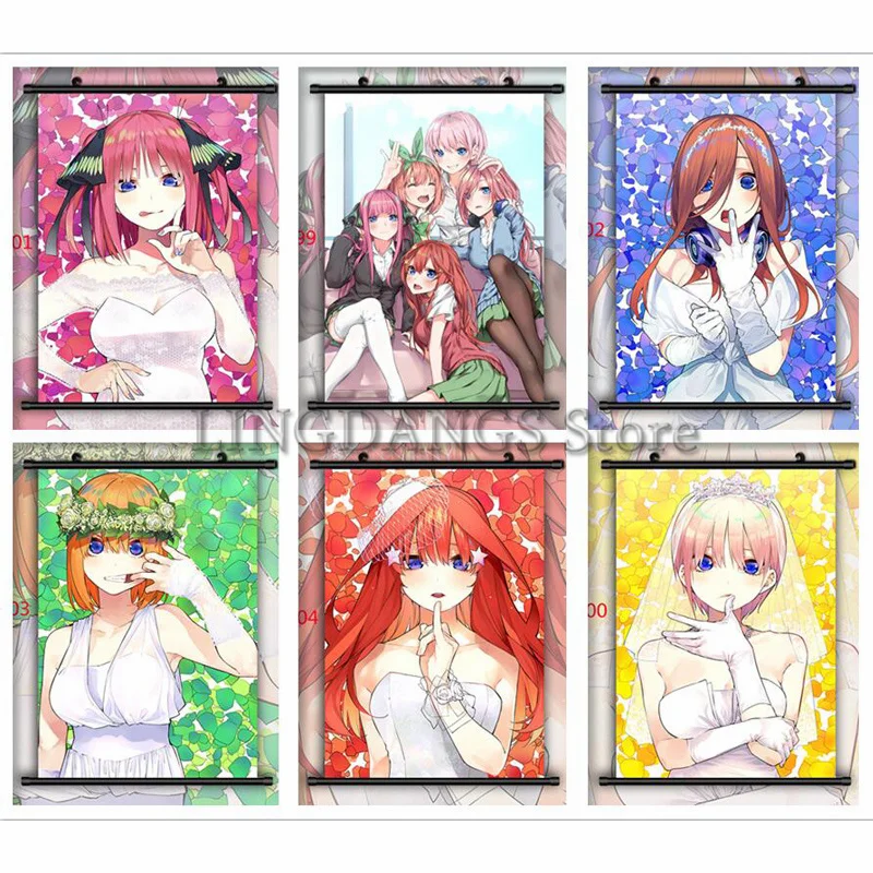 Алмазная живопись аниме постер Quintuplets Nakano один цветок две листья будущее четыре