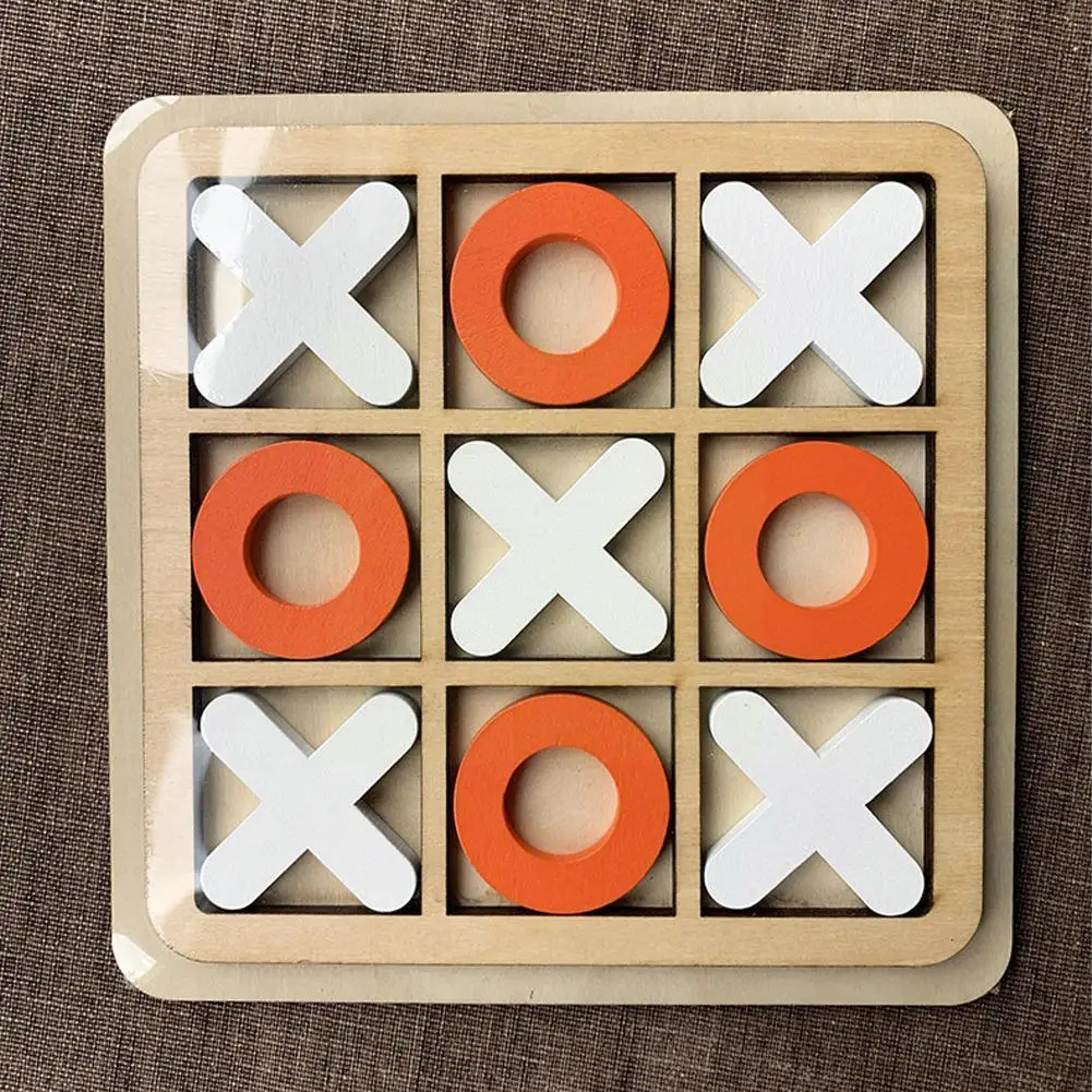 

Classic Tic Tac Toe Xo Chess Board Strategy Game For Early Childhood Educational Montessori Parent-child Interactive Toy Z6D6