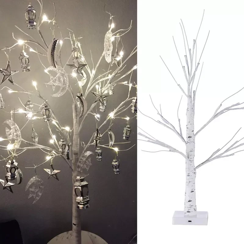 

60cm Ramadan Decoration Led Birch Tree Light Ramadan Home Decoration EID Mubarak Ornament Islam Muslim Kareem Party Decor light