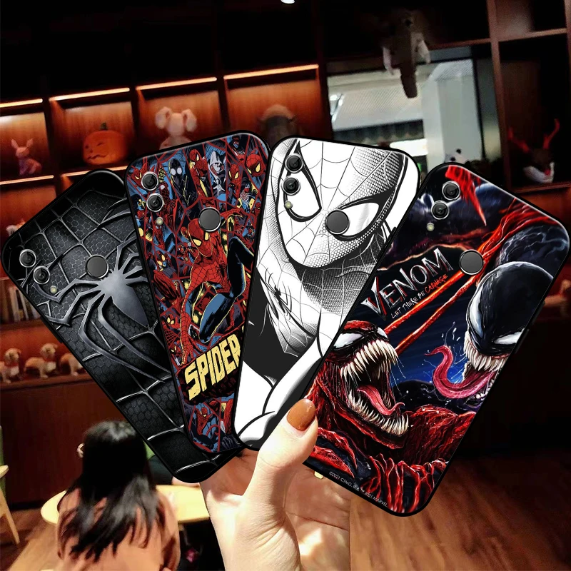 

MARVEL Spider-Man Phone Case For Huawei Honor 10 V10 10i 10 Lite 20 V20 20i 20 Lite 30S 30 Lite Pro Back Soft Black