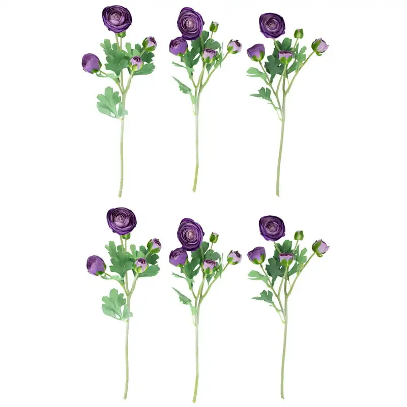

Set of 6 Purple Ranunculus Artificial Floral Sprays 21"
