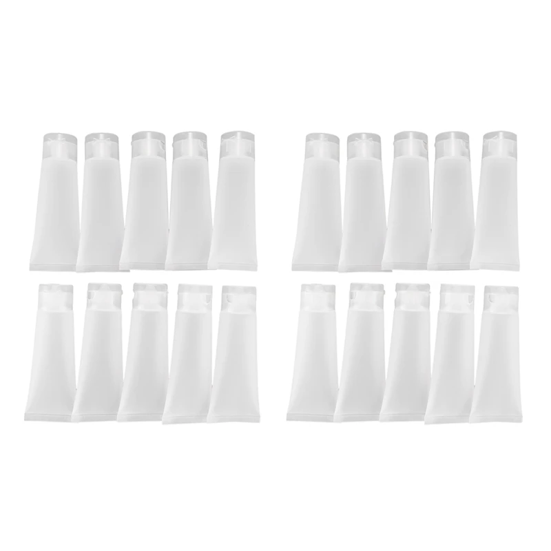 

AD-20PCS Dull Polish Empty Cosmetic Soft Tube Travel Makeup Container (50ML (10.5 X 5.2 X 2.8Cm))