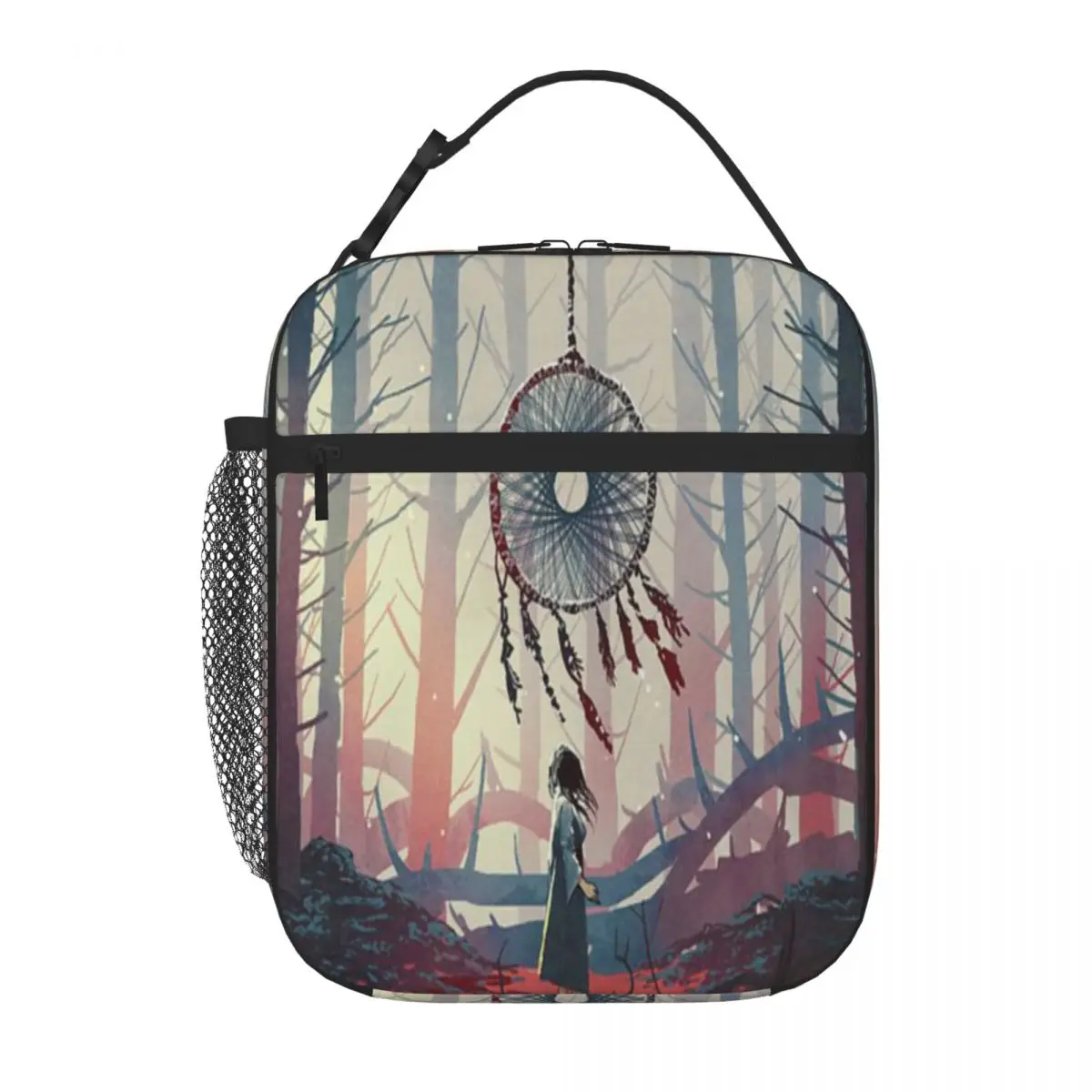 

Ловец снов таинственного леса, тайт, луадстринг, сумка для ланча, сумки для ланча, Детская сумка для ланча, женские сумки для ланча