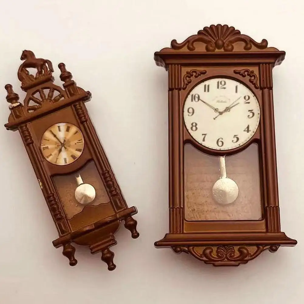

1 шт., 1:12 миниатюрные настенные часы для дома