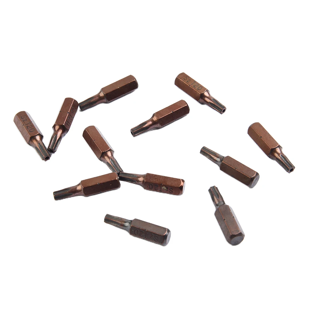 

Brand New Screwdriver Bits T20 Batch Head Hex Steel Material Torx Security 25mm / 1\" Long 6.35mm / 1/4\" Shank