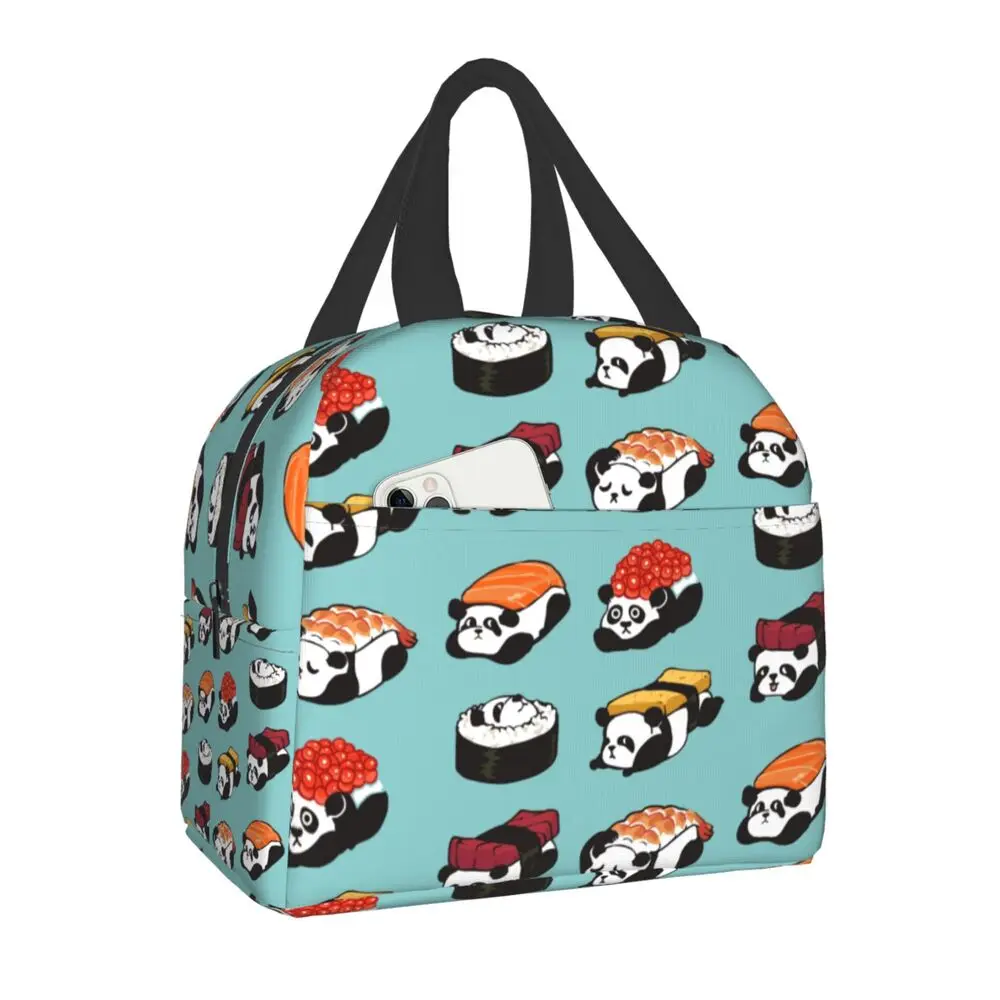 

Термоизолированная сумка для ланча для суши, панды, мультяшный японский контейнер для еды, многоразовая сумка для ланча для женщин, детская школьная сумка для хранения пикника