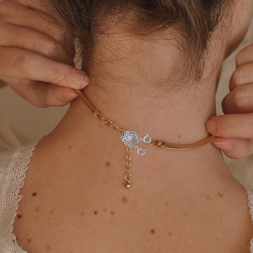2 Pcs Materials Necklace Layering Separator Jewelry Connector Sunflower Multi Clasp Copper Detangler
