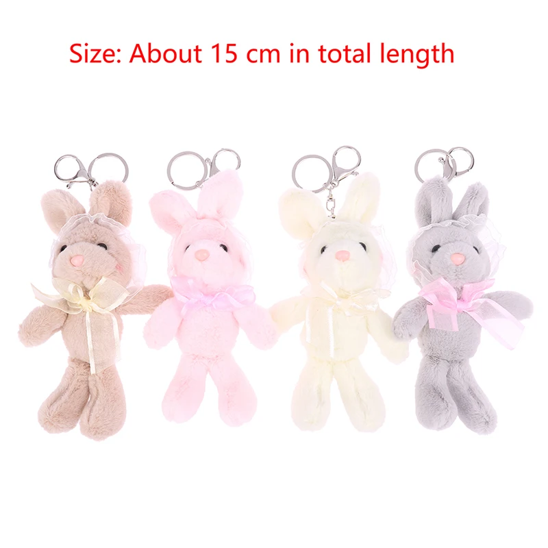 

Мультяшные животные Тряпичная Кукла Плюшевая Игрушка Аниме лук кролик кукла брелок рюкзак кулон подарок на день рождения 1 шт. 15 см