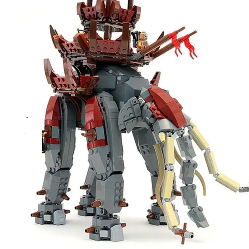 

MOC 1040 шт. креативные средневековые строительные блоки Orc Мамонт-война слон солдаты армия экшн DIY Кирпичи игрушки для детей Подарки