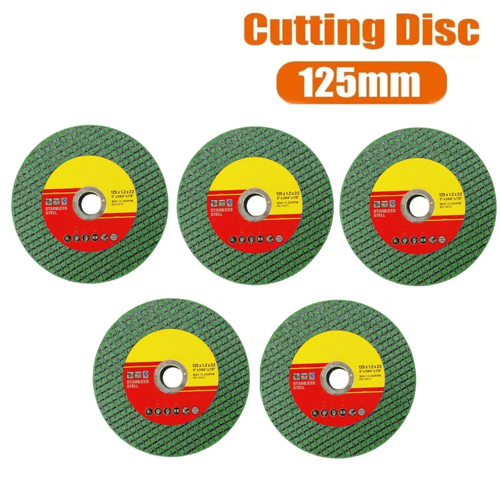5Pcs 5 Inch 125mm Grinding Wheel Grind Disc Resin Diamond Cutting Disc Inner Diameter 22mm For Angle Grinder Polishing