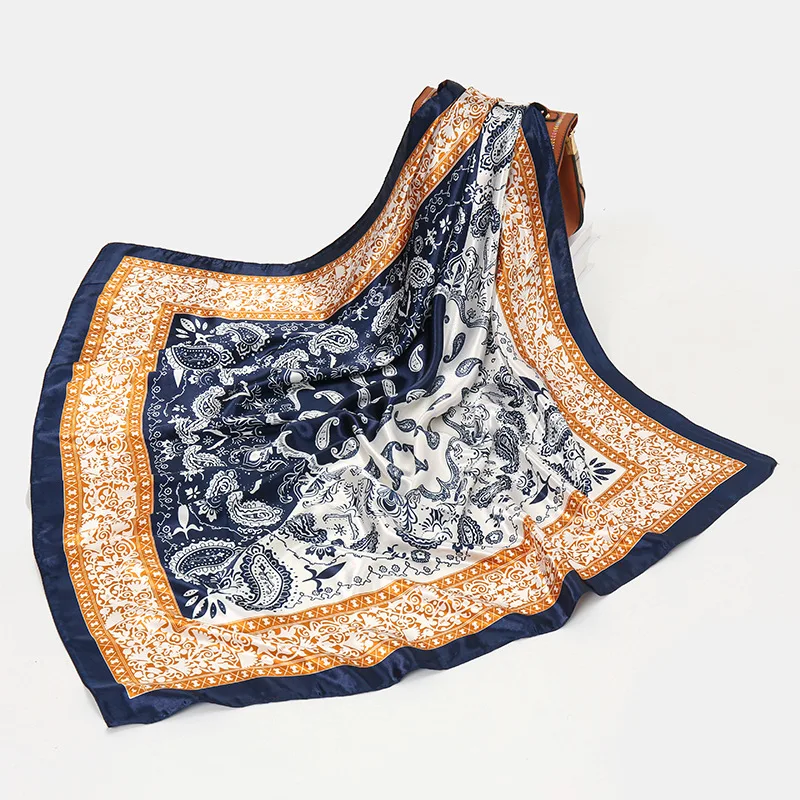 Модный стильный солнцезащитный головной убор 2022 всесезонные шелковые шарфы