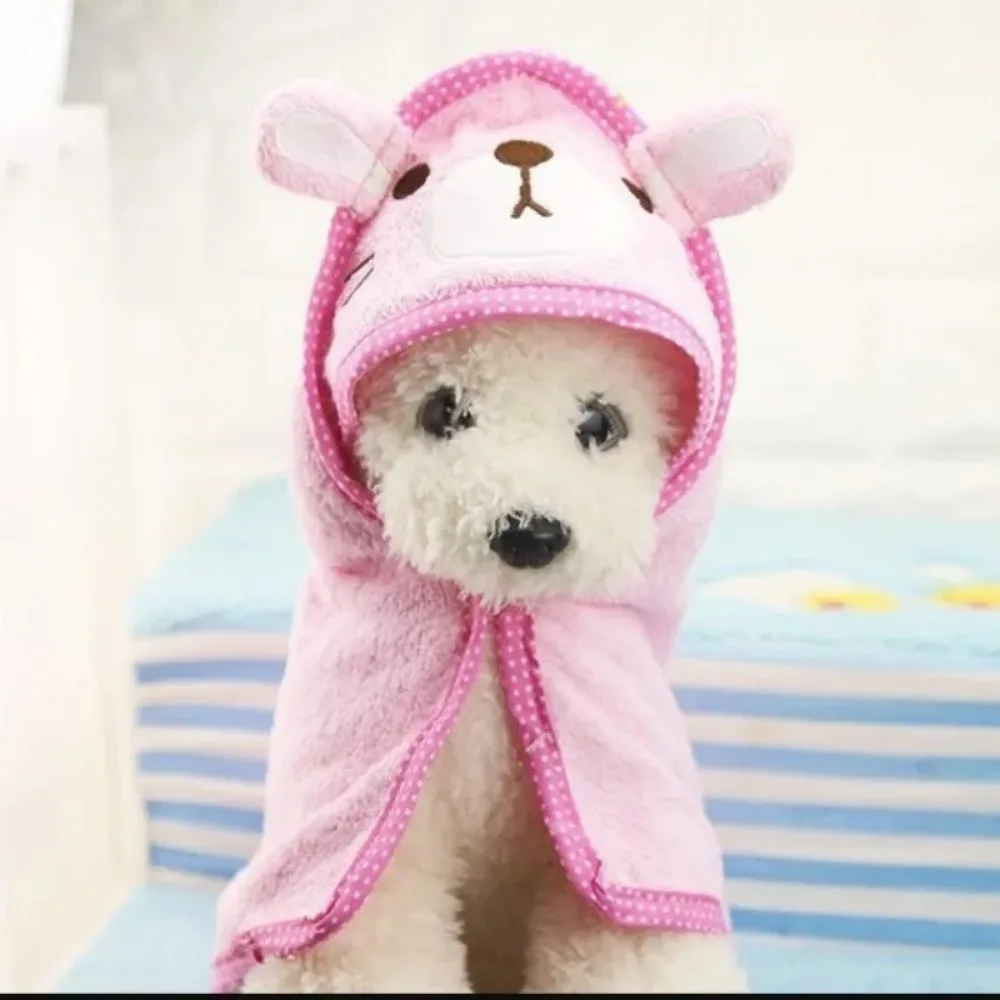 Милое полотенце для собак мягкое сушки домашних животных кошек толстовки щенков