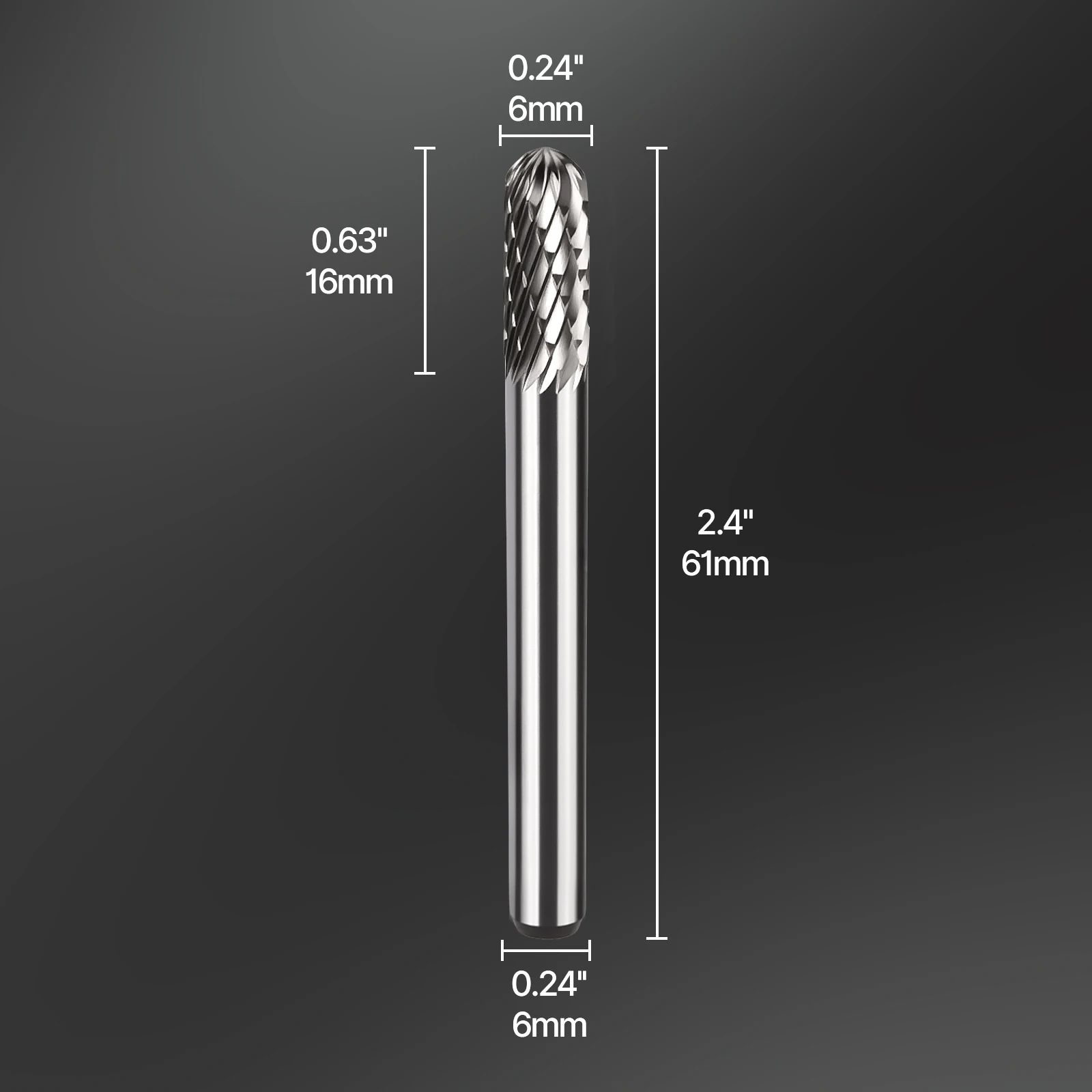 Роторный напильник HEDA CX-типа, 6 мм, карбид