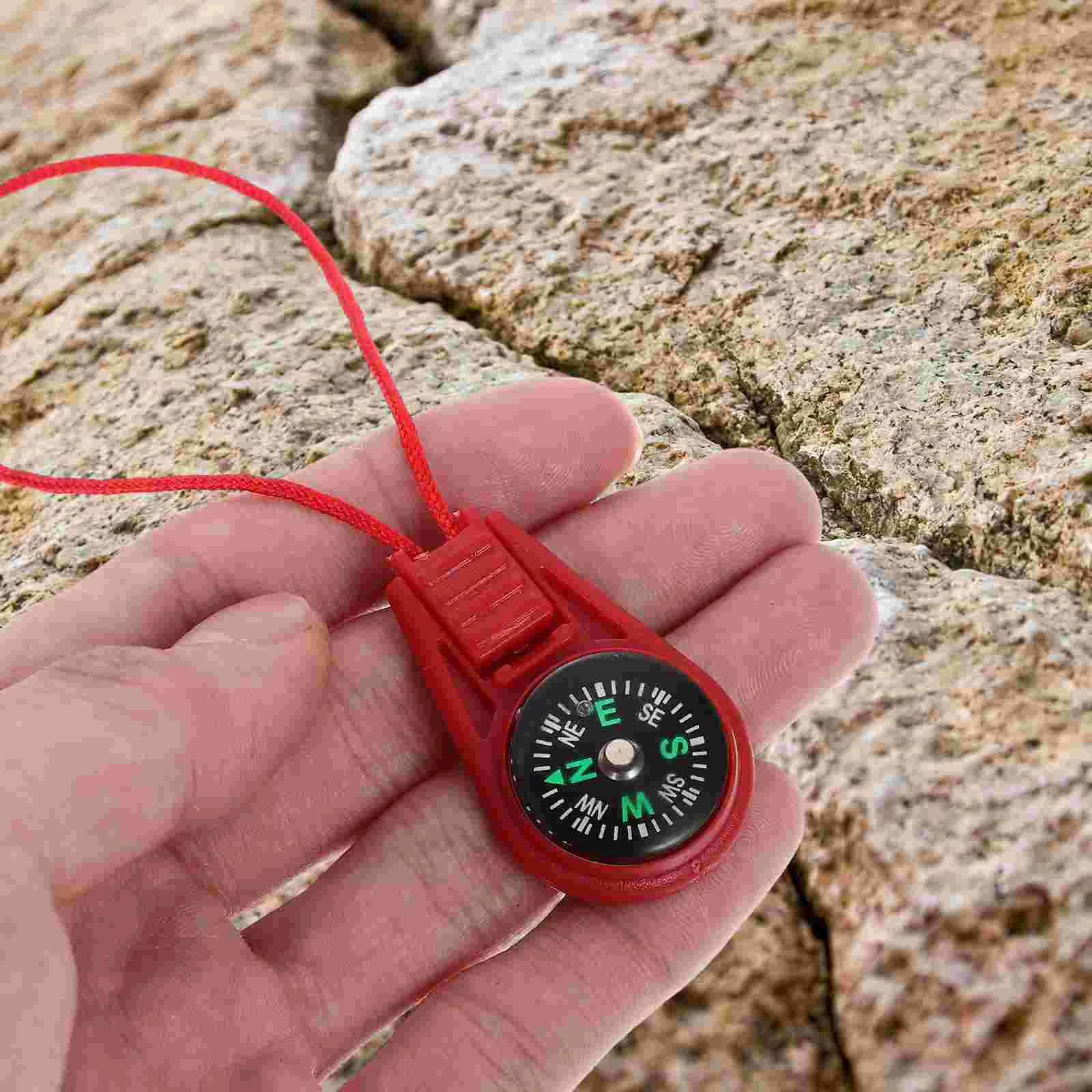 

20 Pcs Compass Hiking Survival Vintage Zipper Pull Small Mini Acrylic Bulk Travel
