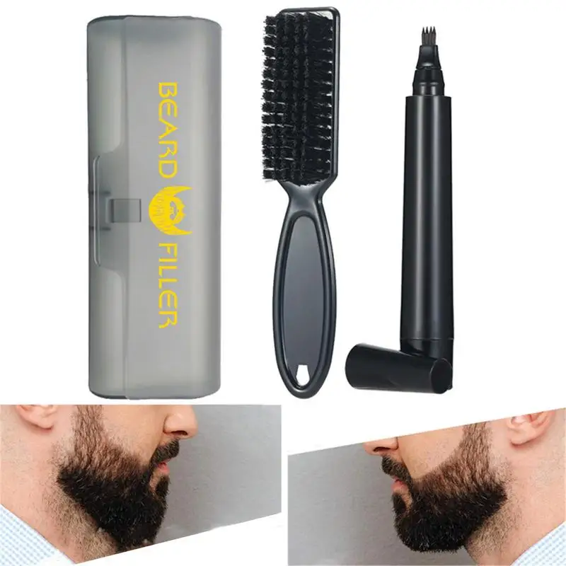 

Водонепроницаемая ручка для бороды с четырьмя зубцами, мужской набор для бороды, Мужская Косметическая щетка для бороды