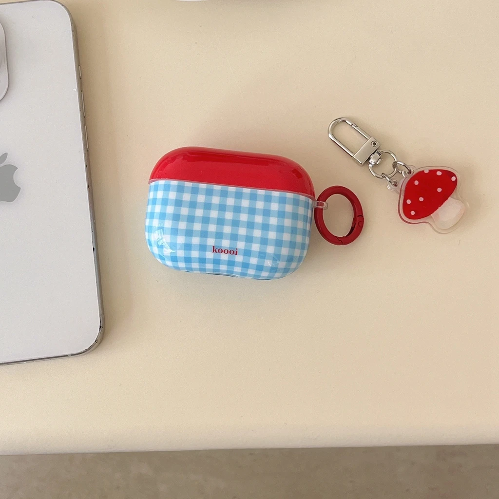 Чехол с подвеской в виде гриба для AirPods 1 или 2 3 4 Pro