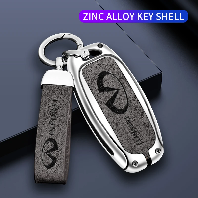 

Car Key Case Shell Auto Emblem Keychain Ring For Infiniti Q50 Q70 FX35 Q30 Q30 G37 QX70 G35 Q60 QX50 Q X60 QX80 QX30 JX35 FX37 F