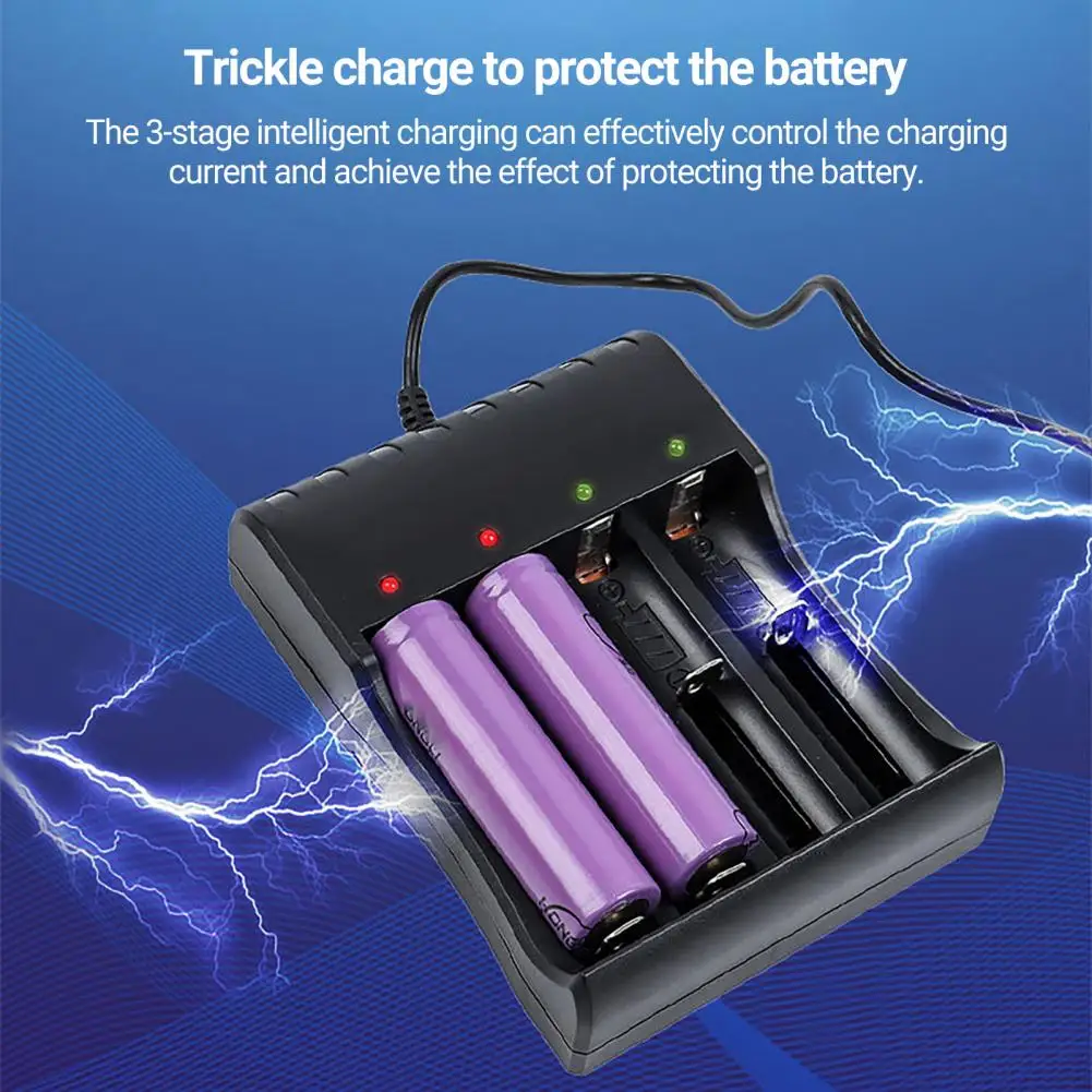 

Battery Charger Useful Short-circuit Protection Safe 4 Slots USB 18650 Digital Battery Charger for USB Fan