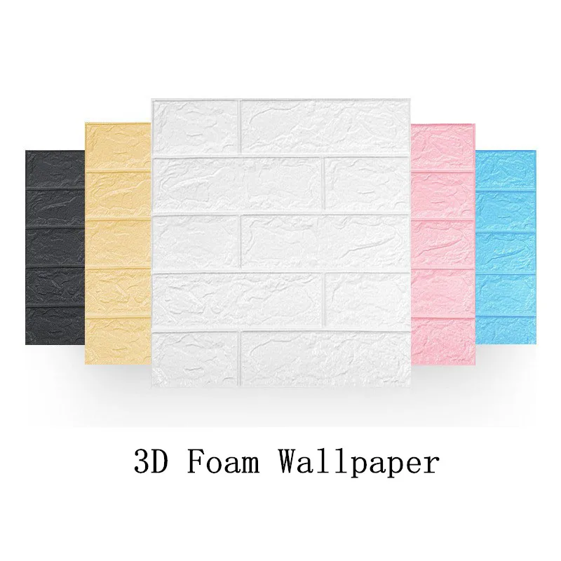 

3D Foam Wallpaper Brick grain sticky Old wall renovation sticker Self-adhesive Waterproof wall sticker 35x38.5cm