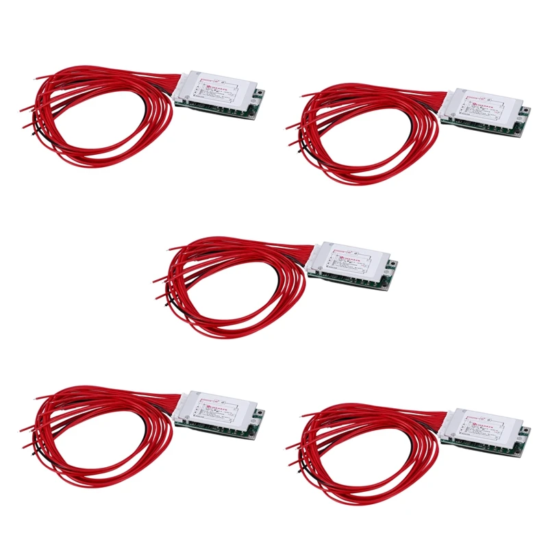 

5X 13S 48V 15A Li-Ion Lipolymer Battery Protection Board BMS PCB Board With Heatsink For E-Bike Escooter