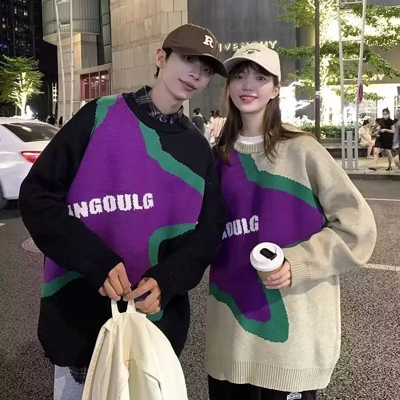 

Весенний Повседневный свитер с круглым вырезом и надписью