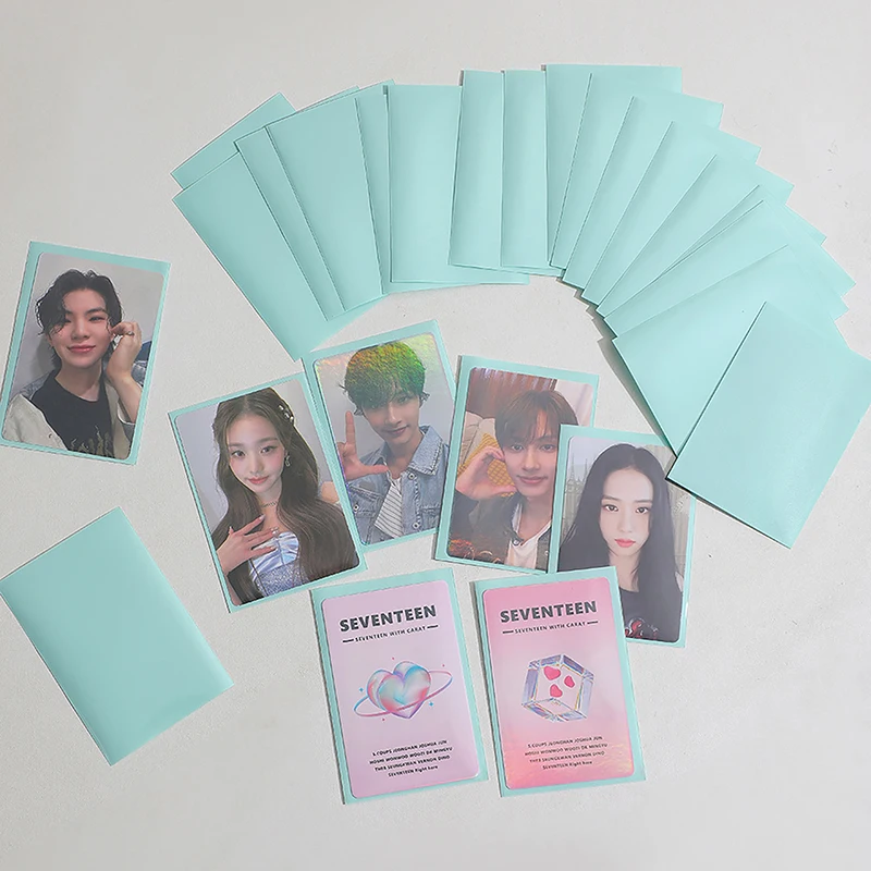 

20pcs Kpop Postcard Protector Photo Albums Sleeves For Women Men ID Credit Card Holder PP Transparent Business Card Bag