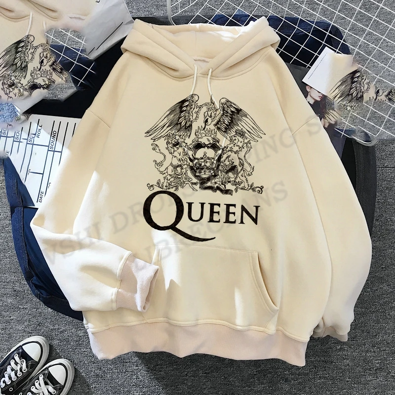 Queen Hoodie Men Women Fashion Freddie Mercury Hoodies Kids Hip Hop Hoodie Boy Coats Oversized Sweatshirt Women Tracksuit Rock