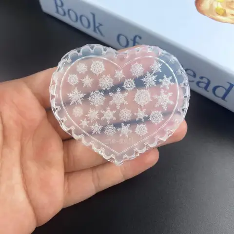 Силиконовые трафареты для ногтей KuZHEN снежинки