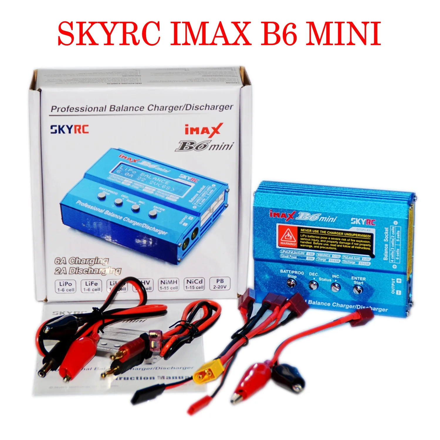 Балансирующее зарядное устройство SKYRC IMAX B6 MINI, зарядное устройство для радиоуправляемых вертолетов, NiMH NiCD LiHV NiCd PB, зарядное устройство для литий-ионных аккумуляторов
