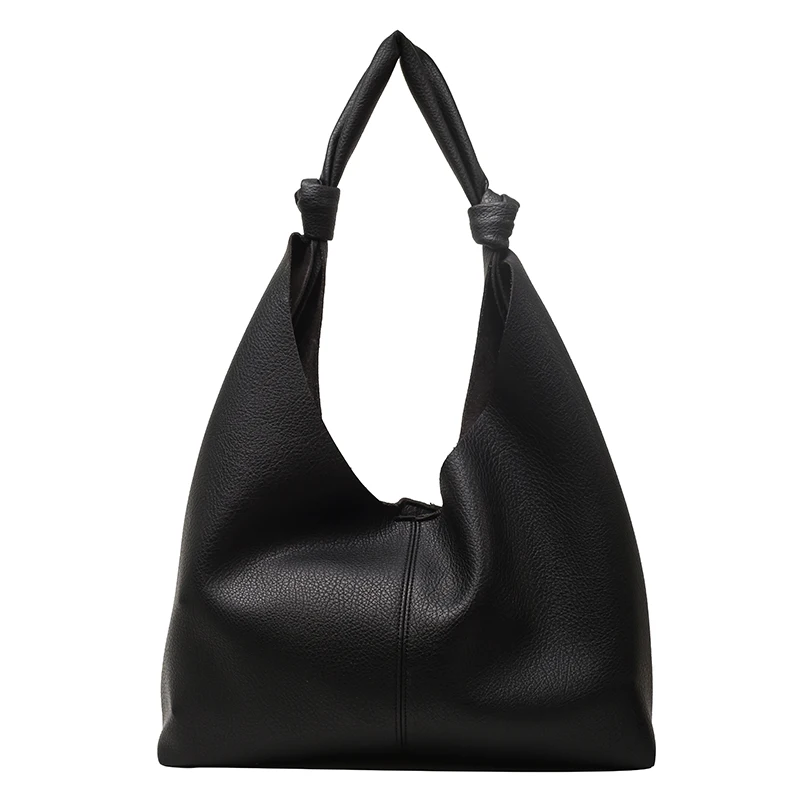 Luxury Brand Solid Hobo Bag 2023 Trend Women Large Soft Leather Designer Simple Handbags with Purses High Capacity Shoulder Bags